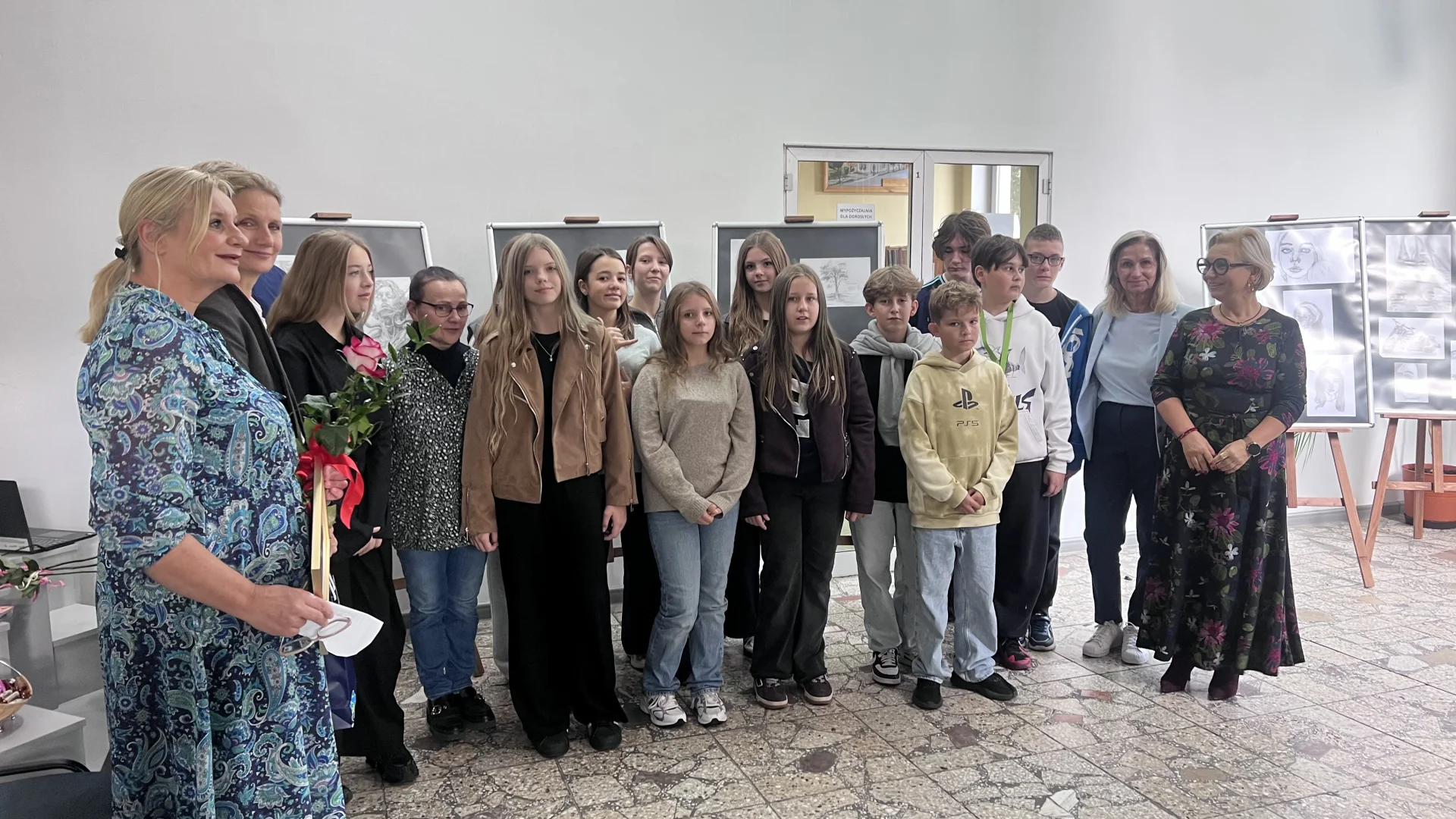 Wernisaż prac Gracji - uczennicy klasy 6b